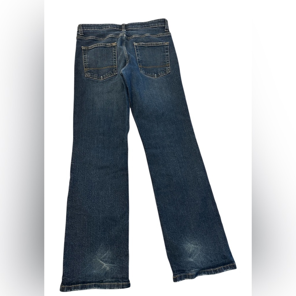 Cat & Jack Dark Blue Bootcut Jeans Boys 16 with Adjustable Waist - Picture 2 of 5